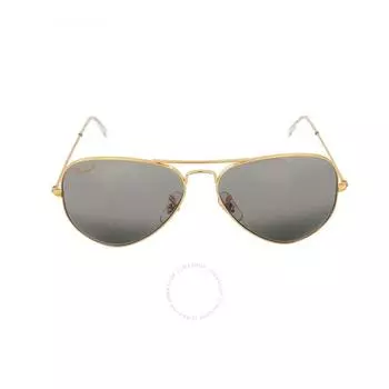 Солнцезащитные очки унисекс Ray Ban Aviator Chromance серебристо-серые RB3025 9196G3 58