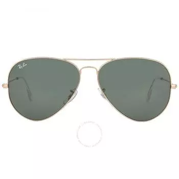 Солнцезащитные очки унисекс Ray Ban Aviator розовое золото зеленые пилоты RB3025 920231 62