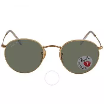Солнцезащитные очки унисекс Ray Ban круглые металлические поляризованные зеленые классические G 15 RB3447 001 58 50