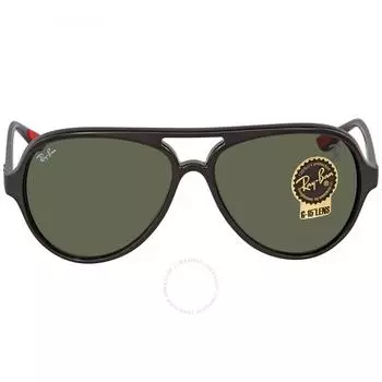 Солнцезащитные очки унисекс Ray Ban Scuderia Ferrari Green Classic G 15 Aviator RB4125M F60131 57