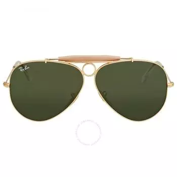 Солнцезащитные очки унисекс Ray Ban Shooter Green Classic G 15 Aviator RB3138 001 58