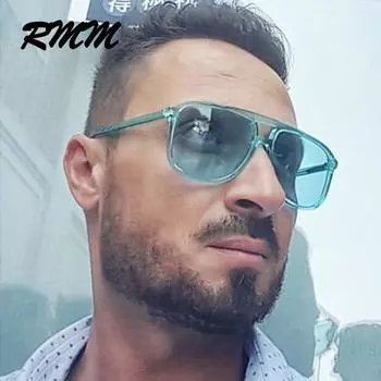 Солнцезащитные очки унисекс в большой оправе, квадратные солнцезащитные очки, евроамериканские, двойная переносица, прозрачные очки для белый