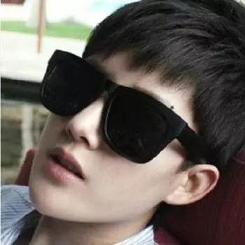 Солнцезащитные очки унисекс в ретро-большой оправе со светоотражающими элементами - Celebrity Style чёрный