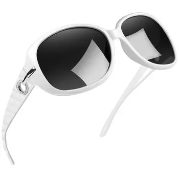 Солнцезащитные очки UV400 UV с белыми серыми линзами для женщин [Joopin] Женские солнцезащитные очки, поляризованные, для вождения, защита, спорт, скалолазание, рыбалка,