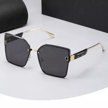 Солнцезащитные очки в большой оправе, Модная личность Европы и Америки, Женская буква D, Интернет-знаменитость, Солнцезащитные очки с защитой от ультрафиолета