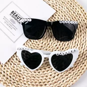 Солнцезащитные очки в форме сердца Молодожены Невеста будет Свадебный фото реквизит Команда Невеста Подружка Невесты Девичник Девичник