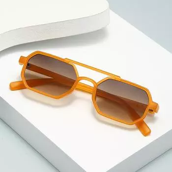 Солнцезащитные очки в квадратной оправе, европейская и американская мода, двойной мост, универсальные очки, персонализированные солнцезащитные очки в уличном стиле для мужчин
