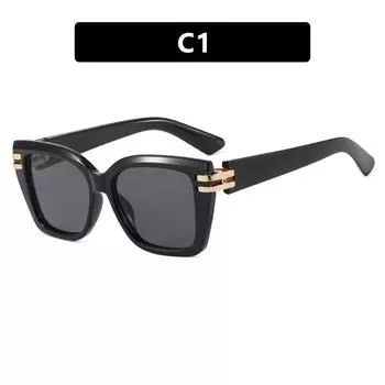 Солнцезащитные очки в квадратной оправе, новые высококачественные солнцезащитные очки, круглое лицо, тонкие и устойчивые к ультрафиолетовому излучению солнцезащитные очки для женщин as shown