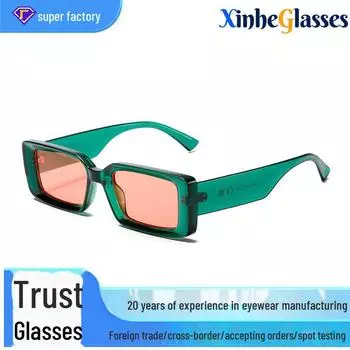 Солнцезащитные очки в квадратной оправе в стиле ретро, защита UV400, европейский и американский стиль