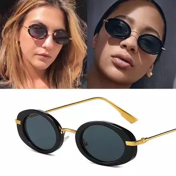 Солнцезащитные очки в маленькой оправе с овальной оправой, женские очки, модные градиентные солнцезащитные очки, мужские солнцезащитные очки в стиле панк, классические солнцезащитные очки в металлической оправе