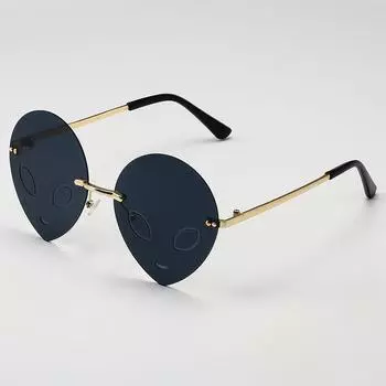 Солнцезащитные очки в металлической оправе New Personality без оправы Alien Funny Glasses Ball Sunglasses Women s Sunglasses Mren s . красный