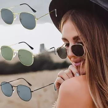 Солнцезащитные очки в небольшой круглой оправе с металлической оправой, модные очки для мужчин и женщин, классические солнцезащитные очки, модные оттенки