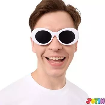 Солнцезащитные очки в овальной оправе в стиле ретро, овальные солнцезащитные очки в стиле ретро Y2k, овальные модные солнцезащитные очки, унисекс, хип-поп солнцезащитные очки чёрный