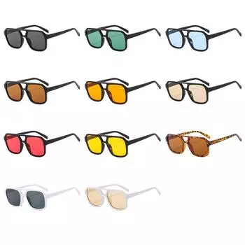 Солнцезащитные очки в ретро-квадратной оправе для женщин и мужчин, стильные солнцезащитные очки в большой оправе, очки в стиле 70-х годов