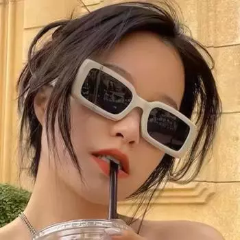 Солнцезащитные очки в ретро-квадратной оправе для женщин, персонализированные цветные очки для вождения в стиле хип-хоп, солнцезащитные очки UV400 для активного отдыха