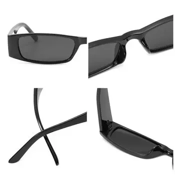 Солнцезащитные очки в ретро-оправе, маленькие прямоугольные солнцезащитные очки, винтажные квадратные узкие солнцезащитные очки, трендовые очки UV400