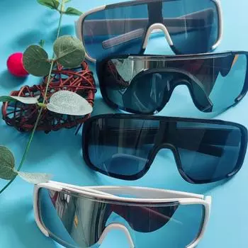 Солнцезащитные очки в стиле панк-футуристические квадратные, цельные, мужские и женские, для езды на открытом воздухе, катания на лыжах, ветрозащитные, цветные ash flakes белый