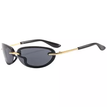 Солнцезащитные очки в стиле ретро-овал в гонконгском стиле, уличная фотография, отпуск, солнцезащитные очки с отделкой, женские очки