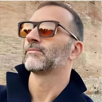 Солнцезащитные очки в стиле ретро с квадратной оправой, мужские модные брендовые дизайнерские солнцезащитные очки, мужские классические солнцезащитные очки в стиле ретро с градиентным цветом