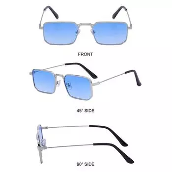 Солнцезащитные очки в стиле ретро с прямоугольной оправой для женщин и мужчин, высококачественная металлическая оправа для панк-солнцезащитных очков в винтажном стиле для путешествий с защитой UV400