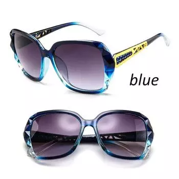 Солнцезащитные очки в стиле ретро, винтажные, анти-УФ, модные, UV400, большие, женские, солнцезащитные очки ручной работы синий