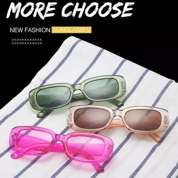 Солнцезащитные очки в винтажной прямоугольной квадратной оправе, классические очки UV400, ретро, женские, ручная работа