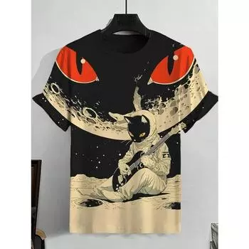 Солнцезащитные очки, забавный рисунок кота, футболка для мужчин, крутые футболки с принтом «Панда» и вином, повседневные футболки с коротким рукавом и круглым вырезом, уличные футболки XXS