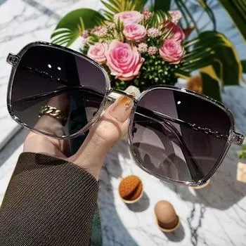 Солнцезащитные очки женские летние солнцезащитные с защитой от ультрафиолета большие тонкие солнцезащитные очки с большой оправой белые очки Single glasses