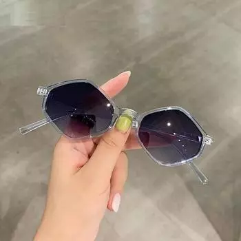 Солнцезащитные очки женские ромб прозрачные синие солнцезащитные очки нестандартной формы винтажные очки в маленькой оправе UV400 женские culos Gafas De Sol black