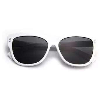 Солнцезащитные очки женские роскошные дизайнерские для вождения модные уличные винтажные уличные очки кошачий глаз уникальные светло-серый