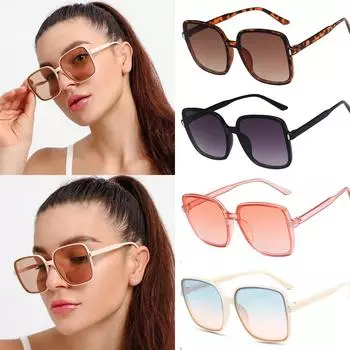 Солнцезащитные очки женские роскошные дизайнерские очки большие ретро винтажные классические квадратные очки