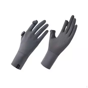 Солнцезащитные перчатки для женщин, для вождения, дышащие, тонкие, летние, солнцезащитные, для гольфа темно-серого
