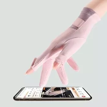 Солнцезащитные перчатки женские тонкие летние Ice Silk Anti Uv и антискользящие сенсорные экраны