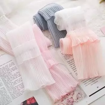 Солнцезащитные рукава перчатки для вождения женщин и девушек летние солнцезащитные УФ-дышащие нарукавники длинные без пальцев кружевные сетчатые рукава розовый