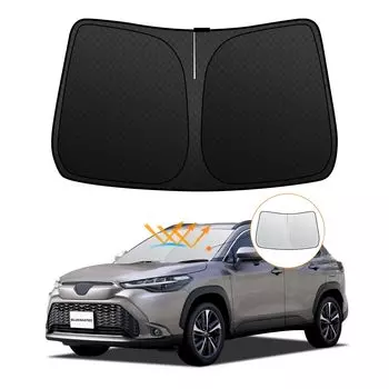 Солнцезащитный экран на лобовое стекло Toyota Corolla Cross 10 серии для внедорожника, защита от УФ-лучей, не требует присосок, светоблокирующая изоляция, летняя защита от УФ-лучей, легко крепится