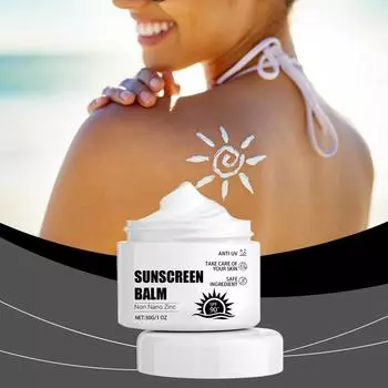 Солнцезащитный бальзам Высокоэффективная солнцезащитная паста для ухода за кожей Изолирующая и освежающая и увлажняющая кожу ежедневная паста для кожи One Size