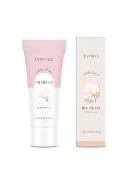 Солнцезащитный ББ-крем для лица с экстрактами белых цветов DEOPROCE WHITE FLOWER BB CREAM SPF35 PA+++ #21 30г