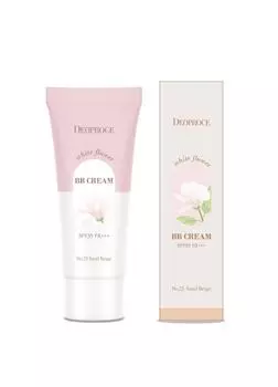 Солнцезащитный ББ-крем для лица с экстрактами белых цветов DEOPROCE WHITE FLOWER BB CREAM SPF35 PA+++ #23 30г