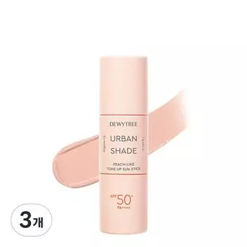 Солнцезащитный карандаш Dewytree Urban Shade Peach Like Tone Up SPF50 PA++++, 13 г, 3 шт.