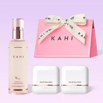 Солнцезащитный карандаш KAHI Airy Fit Sun Stick 14 г x 2 + ампула-спрей 120 мл – полный набор для защиты от УФ-излучения и увлажнения