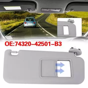 Солнцезащитный козырек автомобиля, правая сторона, подходит для Toyota RAV4 2006-2013 74320-42501-B3, серый