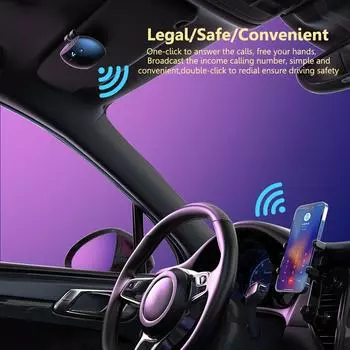 Солнцезащитный козырек Беспроводной динамик Bluetooth-совместимый 5.3 автомобильный аудиоприемник Hands-free автомобильный комплект MP3-плеер Hands-free
