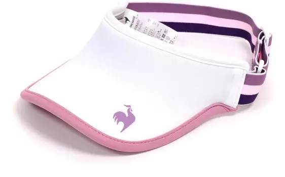 Солнцезащитный козырек Coq, жаккардовый резиновый козырек с косметической лентой для ухода за теннисом, спортом на открытом воздухе, ходьбой, WH [Le Sportif] для женщин белый