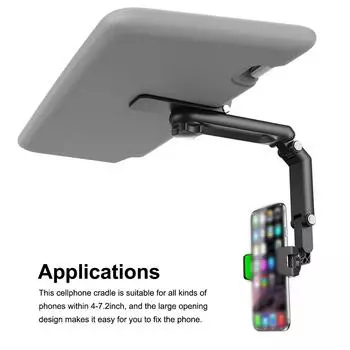 Солнцезащитный козырек держатель телефона для автомобиля многофункциональный 4-7.2 дюймовый солнцезащитный козырек держатель сотового телефона для iPhone/Samsung/Android зелёный