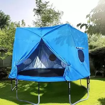 Солнцезащитный козырек для 6-ти батутов длиной 14 футов, ткань Оксфорд серебристого цвета 6FT-6