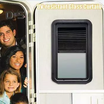 Солнцезащитный козырек для автофургона, оконная занавеска, противомоскитная, пылезащитная, теплоизоляция, устойчивая к ультрафиолетовому излучению, защита конфиденциальности, автомобильная стеклянная занавеска, боковой солнцезащитный козырек чёрный