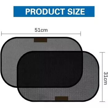 Солнцезащитный козырек для бокового окна автомобиля 20”X12” 2-pack