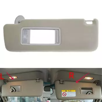 Солнцезащитный козырек для Land Cruiser Prado 2002-2010 Sunshield Replace 7432060850B1 Передний левый/правый боковой солнцезащитный козырек черный/бежевый Z чёрный