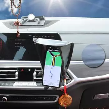 Солнцезащитный козырек для мобильного телефона Защита от дождя и солнца для подставки для телефона Посеребренная ткань Простая установка чёрный