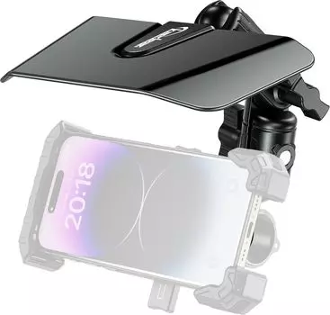 Солнцезащитный козырек для мотоцикла Kaedear, солнцезащитный козырек, держатель для смартфона, держатель для мобильного телефона, 2 типа, в комплекте туристическая подставка для смартфона, солнцезащитный козырек для мотоцикла и скутера чёрный